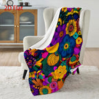Aonana Secret Garden Flowers Soft Cozy Flannel Throw Blanket