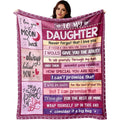 Aonana “To My Daughter” Heartfelt Message Flannel Blanket
