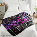 Aonana "To My Daughter" Pink Butterfly Flannel Throw Blanket