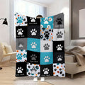 Aonana Cute Paw Print Flannel Blanket