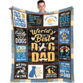 Aonana “World’s Best Dog Dad” Flannel Blanket