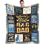 Aonana “World’s Best Dog Dad” Flannel Blanket
