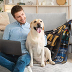 Aonana “World’s Best Dog Dad” Flannel Blanket