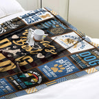 Aonana “World’s Best Dog Dad” Flannel Blanket