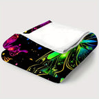 Aonana Colorful Butterflies Flannel Throw Blanket
