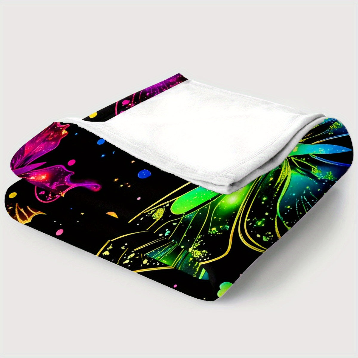 Aonana Colorful Butterflies Flannel Throw Blanket