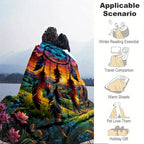 Aonana Dreamcatcher Landscape Fantasy Print Cozy Flannel Throw Blanket