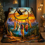 Aonana Dreamcatcher Tribal Bohemian Cozy Flannel Throw Blanket