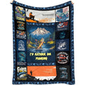 Aonana "I'd Rather Be Fishing" Flannel Throw Blanket