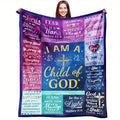 Aonana Christian “I Am a Child of God” Flannel Blanket