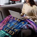 Aonana Christian “I Am a Child of God” Flannel Blanket