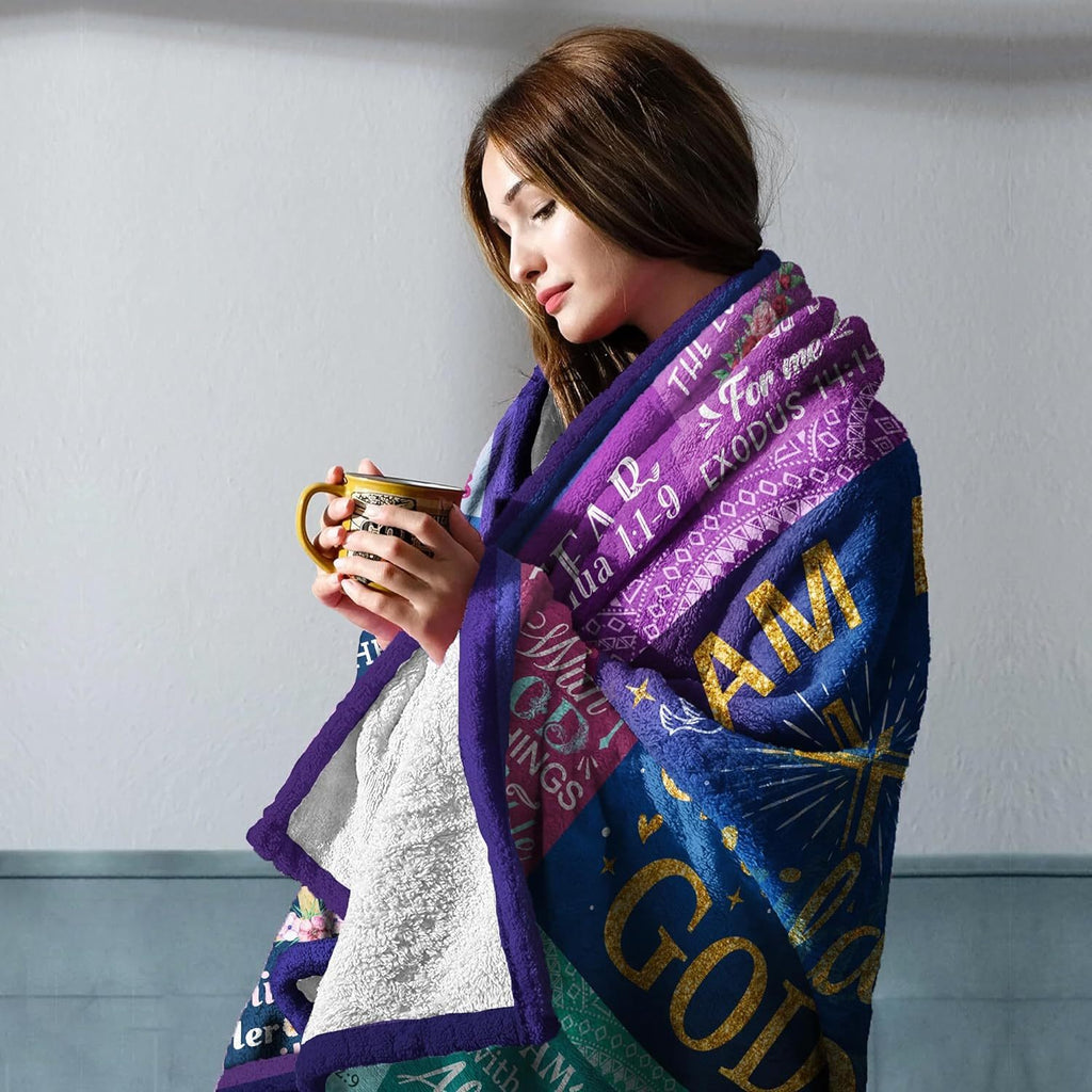 Aonana Christian “I Am a Child of God” Flannel Blanket