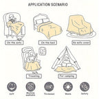 Aonana Sun, Moon & Stars Flannel Throw Blanket