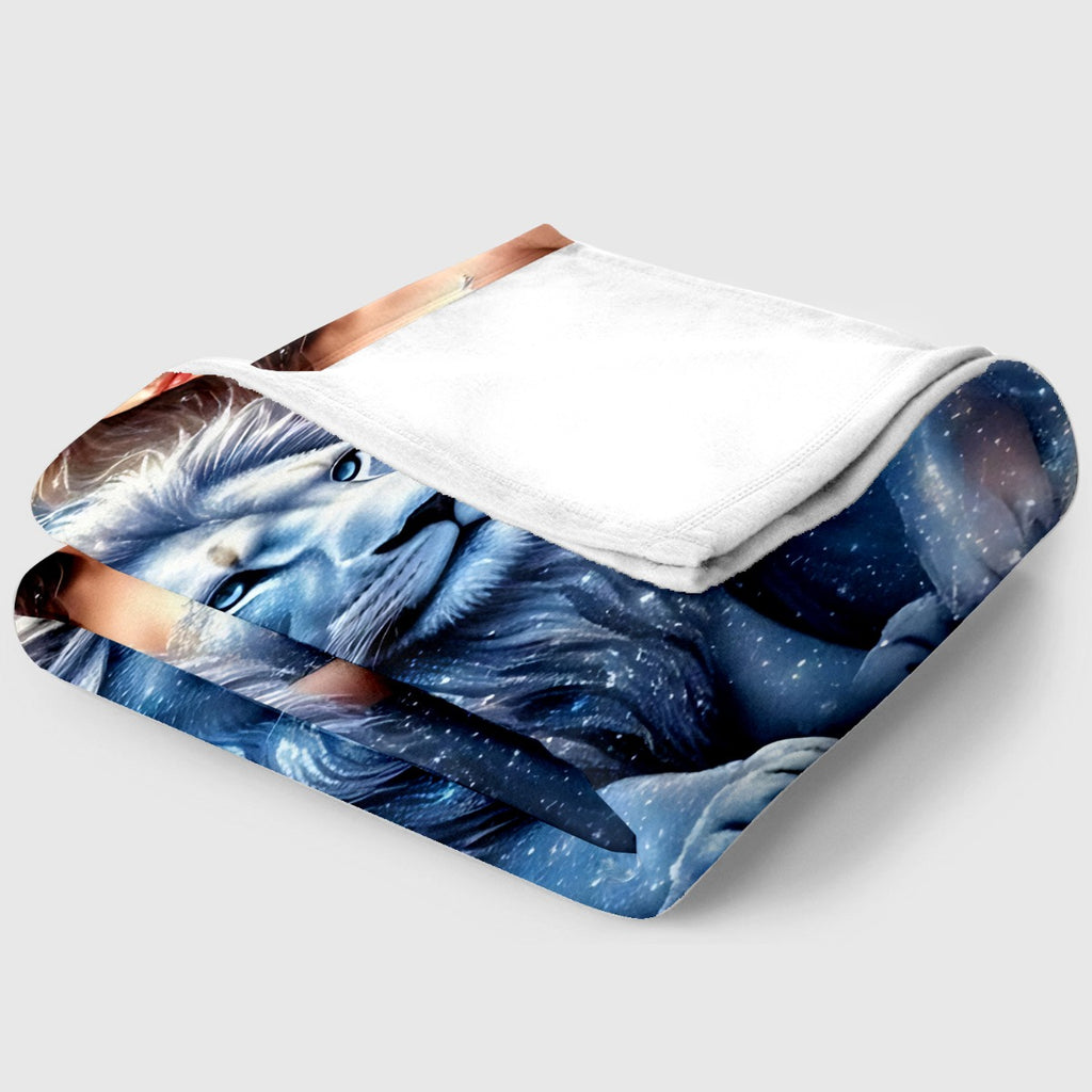 Aonana Fairy &  Lion King Flannel Throw Blanket