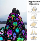 Aonana Fantasy Mushroom Cozy Flannel Throw Blanket