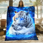 Aonana Tiger King Flannel Throw Blanket