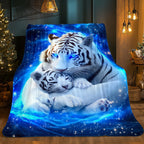 Aonana Tiger King Flannel Throw Blanket