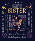 Aonana “To My Sister” Meaningful Gift Flannel Throw Blanket