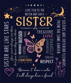 Aonana “To My Sister” Meaningful Gift Flannel Throw Blanket