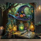 Aonana Witch on Books Magical Flannel Throw Blanket