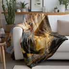 Aonana Big Bass Fishing Flannel Throw Blanket