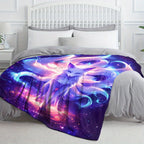 Aonana Nine-Tailed Fox Flannel Throw Blanket