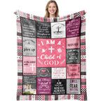 Aonana Christian “I Am a Child of God” Flannel Blanket