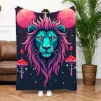 Aonana Fairy &  Lion King Flannel Throw Blanket