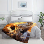 Aonana Fairy &  Lion King Flannel Throw Blanket