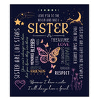 Aonana “To My Sister” Meaningful Gift Flannel Throw Blanket