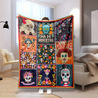 Aonana Halloween Skull Witch Flannel Blanket