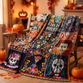Aonana Halloween Skull Witch Flannel Blanket