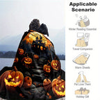 Aonana Halloween Horror Castle Flannel Blanket