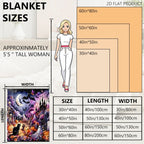 Aonana Whimsical Halloween Spooky Flannel Throw Blanket