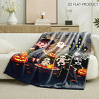 Aonana Halloween Spooky Cute Witch Flannel Throw Blanket