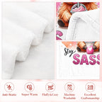 Aonana  “Stay Sassy” Highland Cow Flannel Throw Blanket