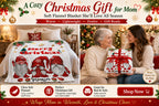 Aonana Merry Christmas Gnomies Print Flannel Blanket