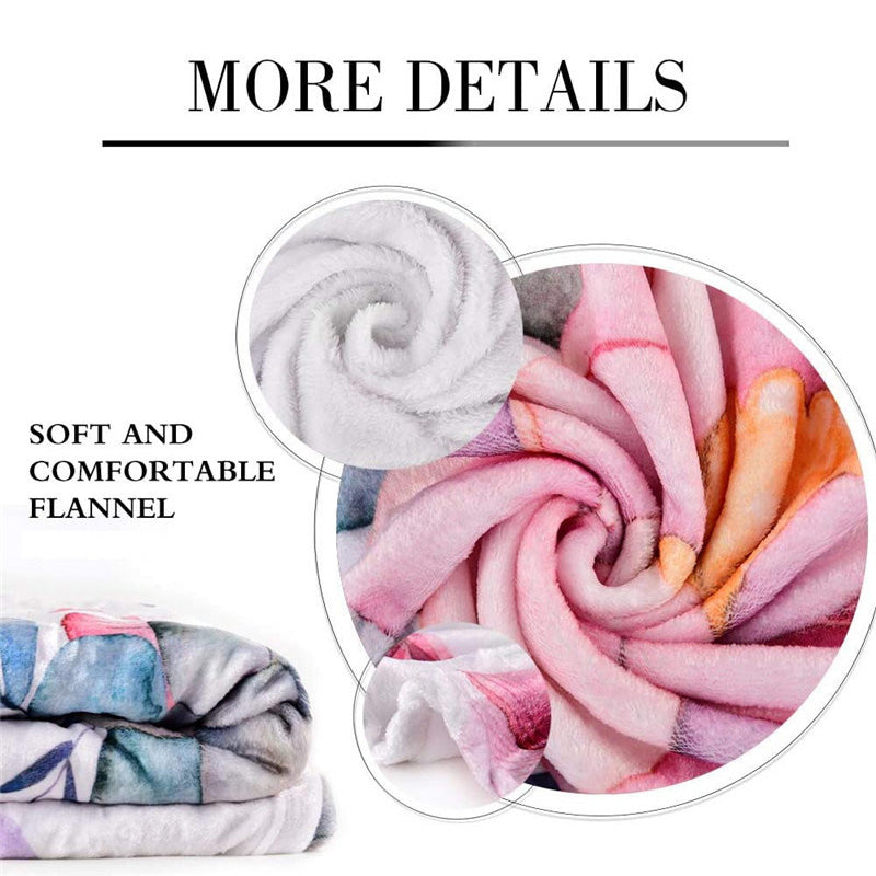 Aonana Merry Christmas Gnomies Print Flannel Blanket