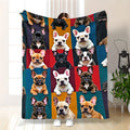 Aonana French Bulldog Gifts Cozy Flannel Throw Blanket