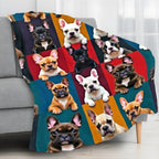 Aonana French Bulldog Gifts Cozy Flannel Throw Blanket