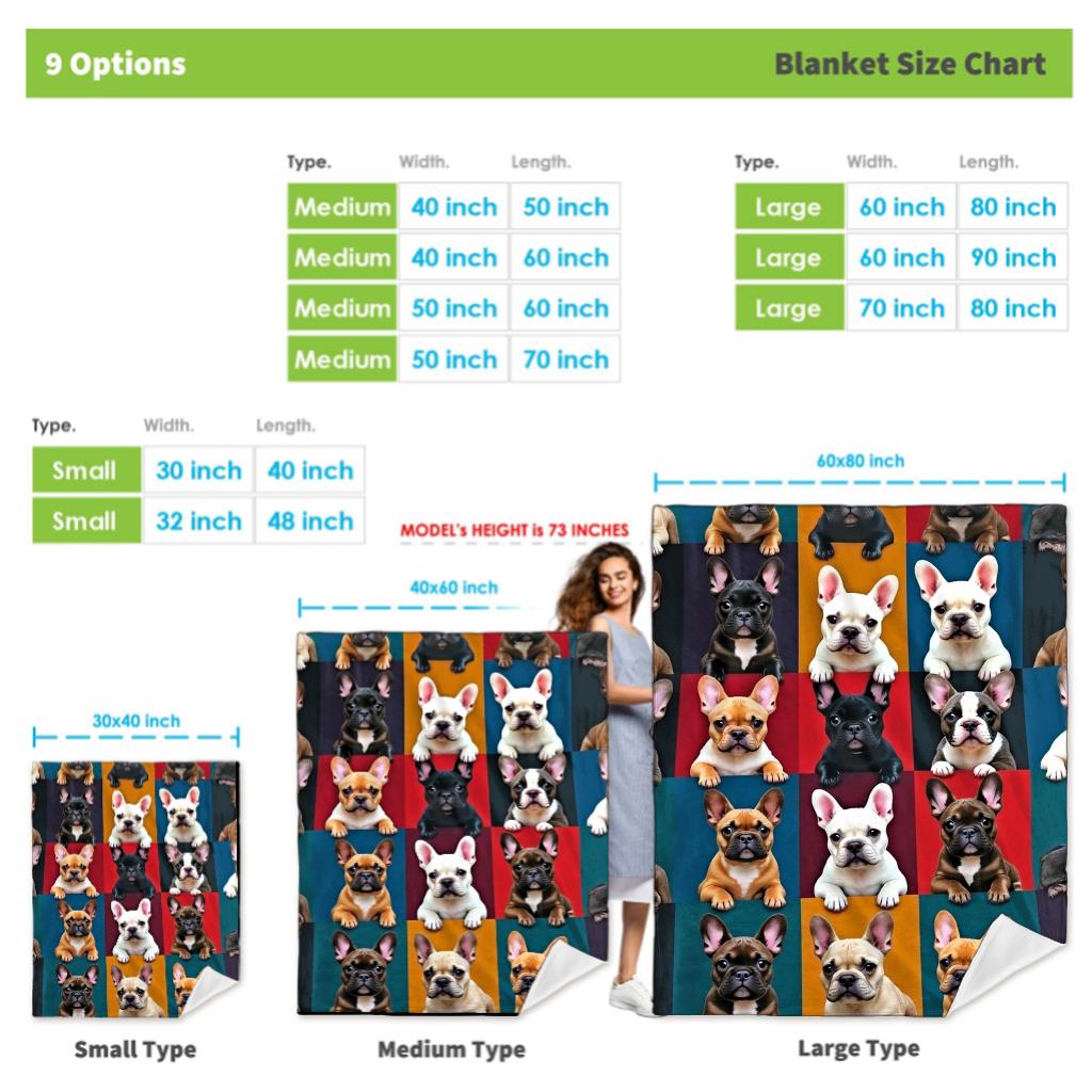 Aonana French Bulldog Gifts Cozy Flannel Throw Blanket