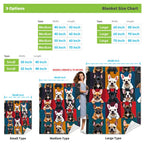 Aonana French Bulldog Gifts Cozy Flannel Throw Blanket