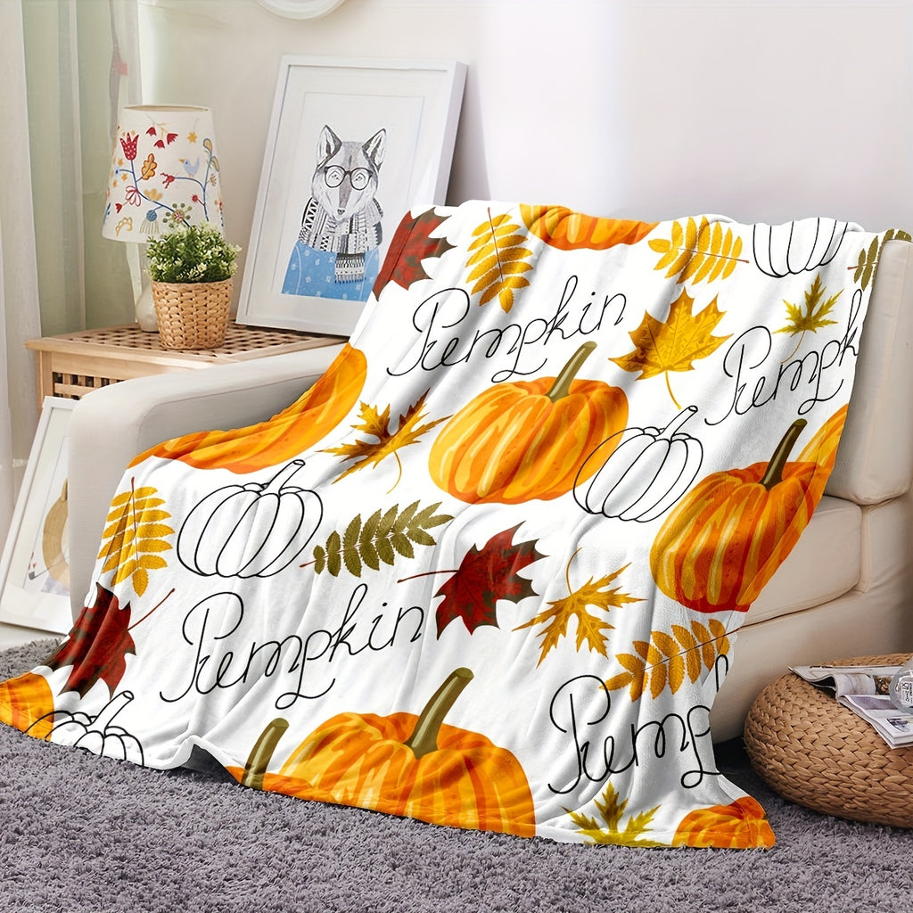 Aonana Halloween Pumpkin Flannel Blanket