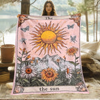 Aonana Sun Card Outdoor Portable Flannel Throw Blanket