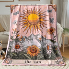 Aonana Sun Card Outdoor Portable Flannel Throw Blanket