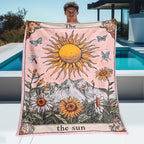 Aonana Sun Card Outdoor Portable Flannel Throw Blanket