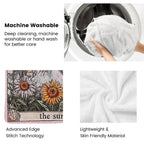 Aonana Sun Card Outdoor Portable Flannel Throw Blanket