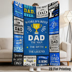 Aonana “To My Dad” The Legend Flannel Blanket