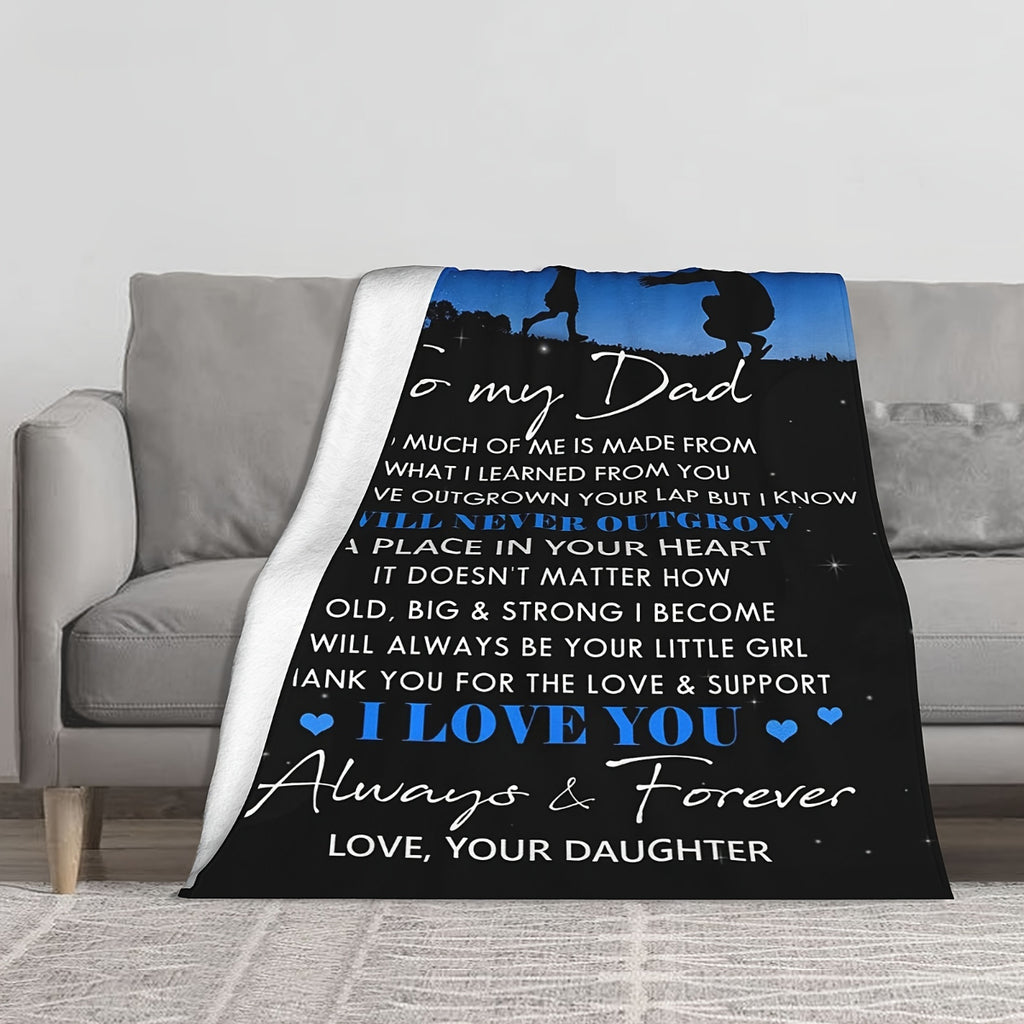 Aonana “To My Dad” Forever Love Flannel Blanket