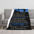 Aonana “To My Dad” Forever Love Flannel Blanket